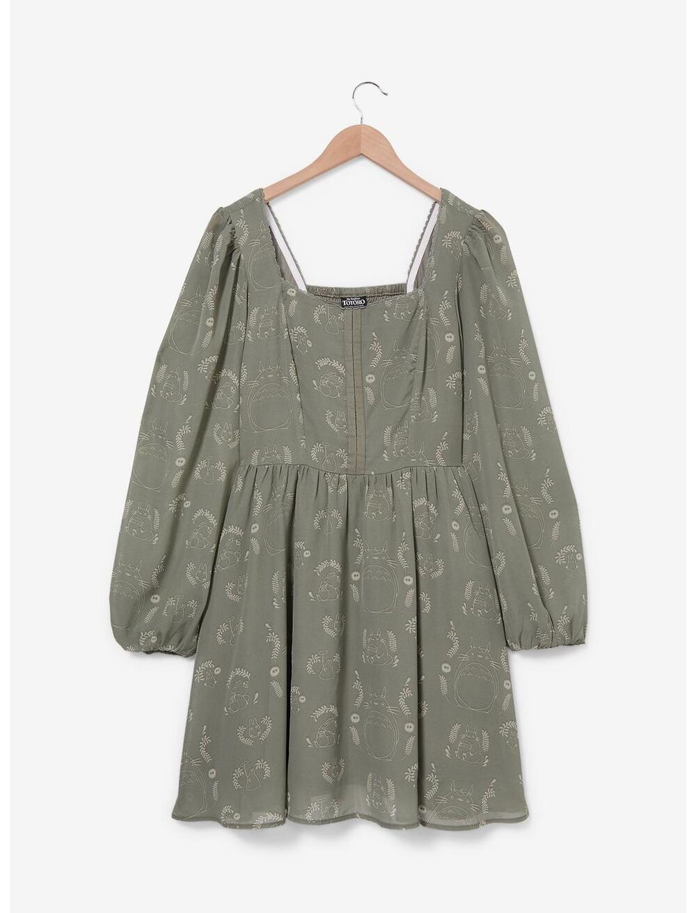 Studio Ghibli My Neighbor Totoro Floral Allover Long-Sleeve Dress S MSRP $57.99